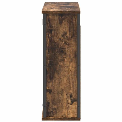 Szafka ścienna łazienkowa z lustrem, przydymiony dąb 60x21x60cm Szafka ścienna łazienkowa z lustrem, przydymiony dąb 60x21x60cm