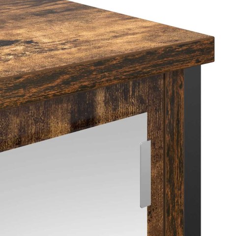 Szafka ścienna łazienkowa z lustrem, przydymiony dąb 60x21x60cm Szafka ścienna łazienkowa z lustrem, przydymiony dąb 60x21x60cm