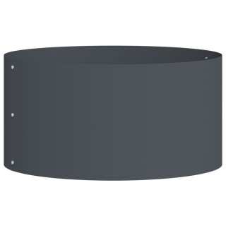  Antracytowa donica metalowa Antracyt Metal 40 cm średnicy Trwały