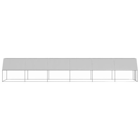 Klatka zewnętrzna dla kurcząt, 2x12x2 m, stal galwanizowana Klatka zewnętrzna dla kurcząt, 2x12x2 m, stal galwanizowana