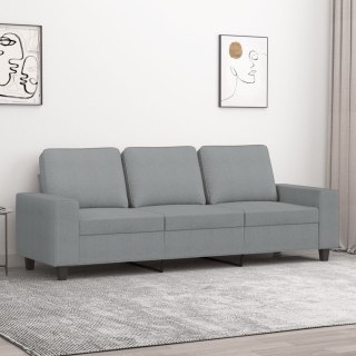  Sofa 3-osobowa, jasnoszara, 180 cm, tapicerowana tkaniną