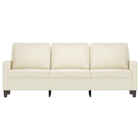  Sofa 3-osobowa, kremowy, 180 cm, tapicerowana aksamitem