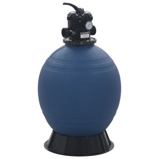  Piaskowy filtr basenowy z zaworem 6 drożnym, niebieski, 560 mm