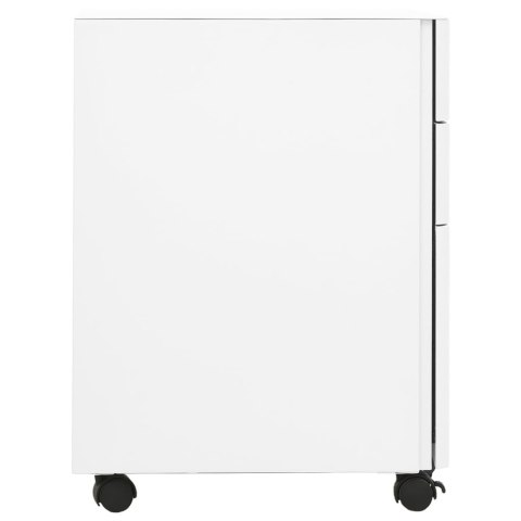 Mobilna szafka kartotekowa, biała, 30x45x59 cm, stalowa Mobilna szafka kartotekowa, biała, 30x45x59 cm, stalowa