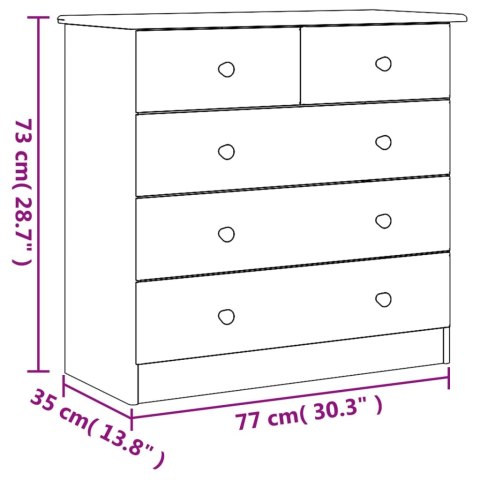 Komoda ALTA, 77x35x73 cm, drewno sosnowe Komoda ALTA, 77x35x73 cm, drewno sosnowe