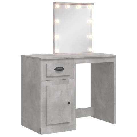 Toaletka z lampkami LED, szarość betonu, 90x42x132,5 cm Toaletka z lampkami LED, szarość betonu, 90x42x132,5 cm