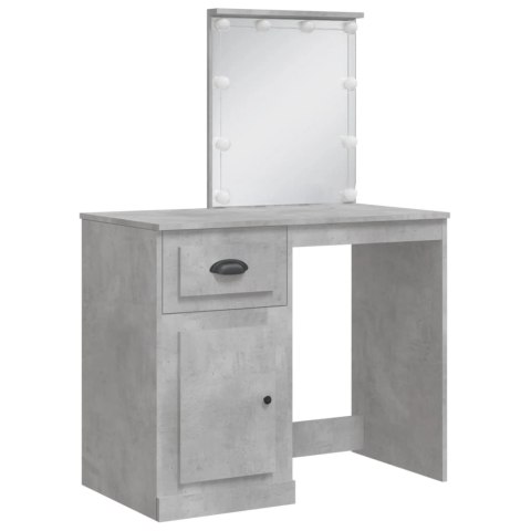Toaletka z lampkami LED, szarość betonu, 90x42x132,5 cm Toaletka z lampkami LED, szarość betonu, 90x42x132,5 cm