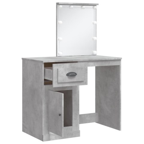 Toaletka z lampkami LED, szarość betonu, 90x42x132,5 cm Toaletka z lampkami LED, szarość betonu, 90x42x132,5 cm