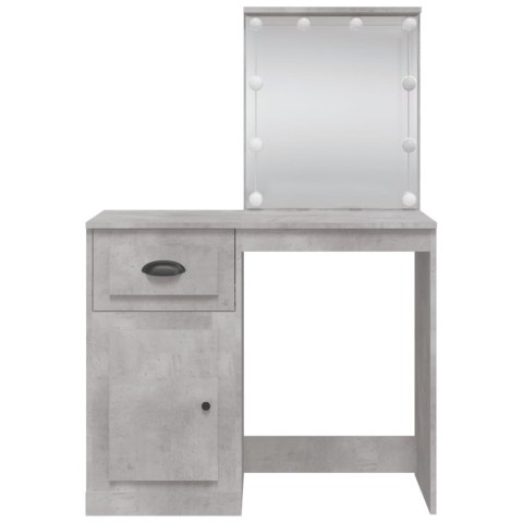 Toaletka z lampkami LED, szarość betonu, 90x42x132,5 cm Toaletka z lampkami LED, szarość betonu, 90x42x132,5 cm
