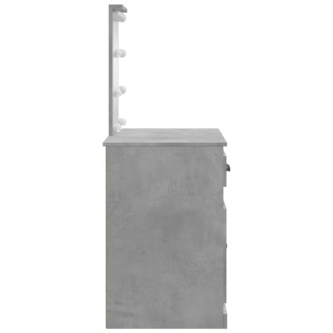 Toaletka z lampkami LED, szarość betonu, 90x42x132,5 cm Toaletka z lampkami LED, szarość betonu, 90x42x132,5 cm