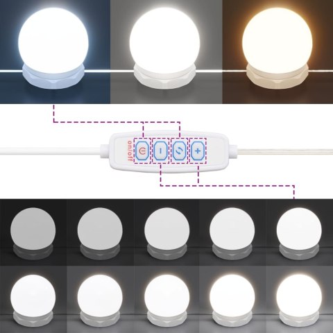 Toaletka z lampkami LED, szarość betonu, 90x42x132,5 cm Toaletka z lampkami LED, szarość betonu, 90x42x132,5 cm