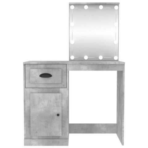 Toaletka z LED, szarość betonu, 90x50x132,5 cm Toaletka z LED, szarość betonu, 90x50x132,5 cm