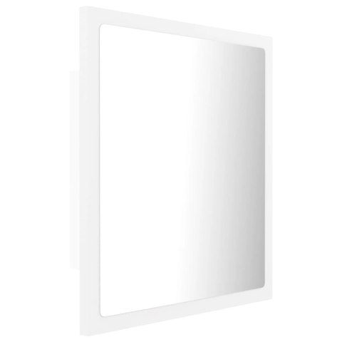  Lustro łazienkowe LED, białe, 40x8,5x37 cm, akryl