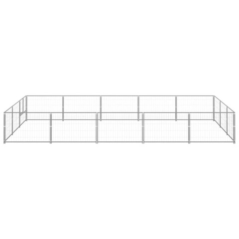  Kojec dla psa, srebrny, 15 m², stalowy