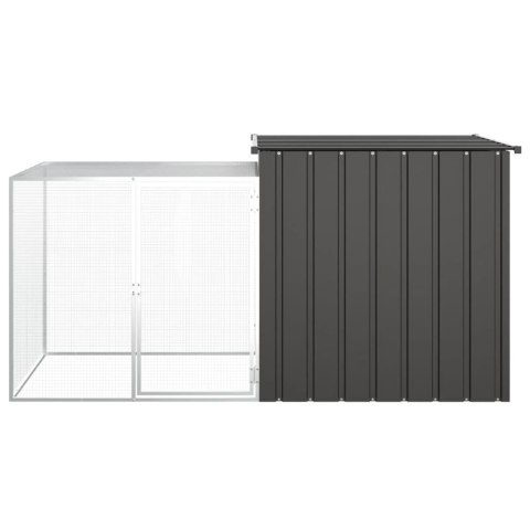 Klatka dla królików, antracyt, 200x91x100cm, galwanizowana stal Klatka dla królików, antracyt, 200x91x100cm, galwanizowana stal