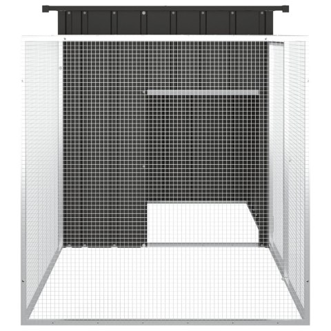 Klatka dla królików, antracyt, 200x91x100cm, galwanizowana stal Klatka dla królików, antracyt, 200x91x100cm, galwanizowana stal