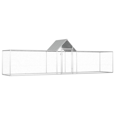 Woliera dla kur, 5 x 1 x 1,5 m, galwanizowana stal Woliera dla kur, 5 x 1 x 1,5 m, galwanizowana stal