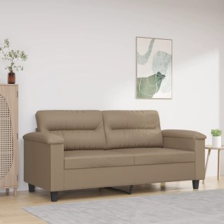  2-osobowa sofa, kolor cappuccino, 140 cm, sztuczna skóra