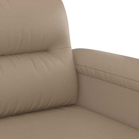  2-osobowa sofa, kolor cappuccino, 140 cm, sztuczna skóra