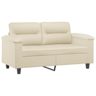  2-osobowa sofa, kremowy, 120 cm, sztuczna skóra