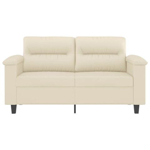  2-osobowa sofa, kremowy, 120 cm, sztuczna skóra