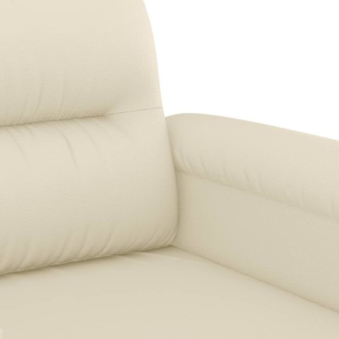  2-osobowa sofa, kremowy, 120 cm, sztuczna skóra