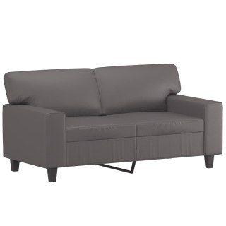  2-osobowa sofa, szary, 120 cm, sztuczna skóra