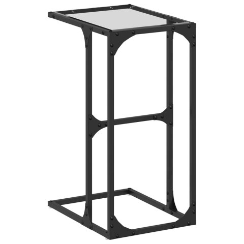 Stolik boczny ze szklanym blatem, 40x30x61,5 cm, stal Stolik boczny ze szklanym blatem, 40x30x61,5 cm, stal
