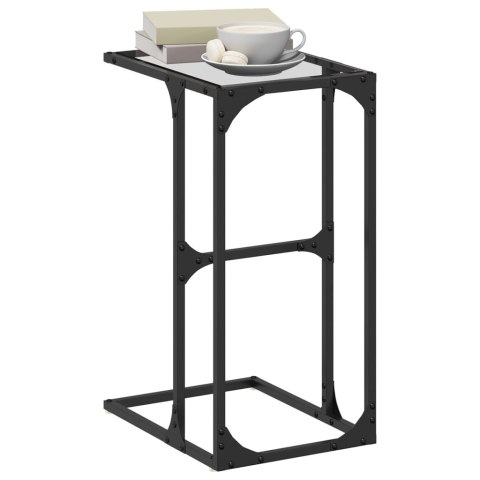 Stolik boczny ze szklanym blatem, 40x30x61,5 cm, stal Stolik boczny ze szklanym blatem, 40x30x61,5 cm, stal