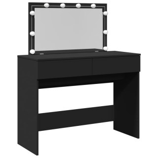  Toaletka z oświetleniem LED, czarna, 100x40x120 cm