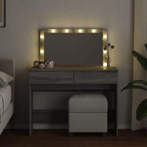 Toaletka z oświetleniem LED, szary dąb sonoma, 100x40x120 cm Toaletka z oświetleniem LED, szary dąb sonoma, 100x40x120 cm