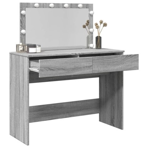 Toaletka z oświetleniem LED, szary dąb sonoma, 100x40x120 cm Toaletka z oświetleniem LED, szary dąb sonoma, 100x40x120 cm