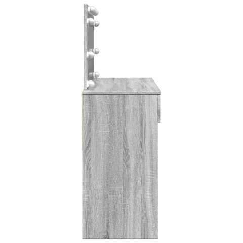 Toaletka z oświetleniem LED, szary dąb sonoma, 100x40x120 cm Toaletka z oświetleniem LED, szary dąb sonoma, 100x40x120 cm