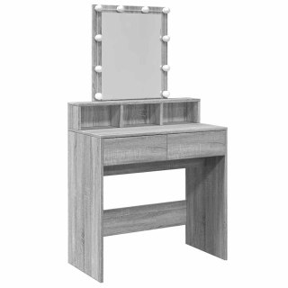  Toaletka z oświetleniem LED, szary dąb sonoma, 80x41x144,5 cm