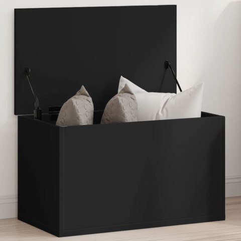 Skrzynia, czarna, 60x35x35 cm, materiał drewnopochodny Skrzynia, czarna, 60x35x35 cm, materiał drewnopochodny