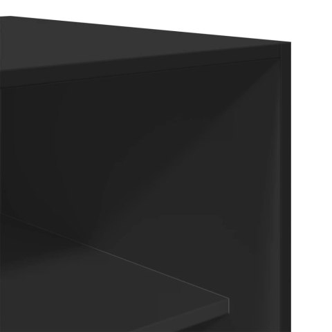 Szafa, czarna, 80x50x200 cm, materiał drewnopochodny Szafa, czarna, 80x50x200 cm, materiał drewnopochodny