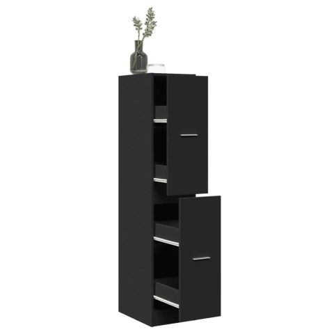 Szafka apteczna, czarna, 30x41x144,5cm, materiał drewnopochodny Szafka apteczna, czarna, 30x41x144,5cm, materiał drewnopochodny