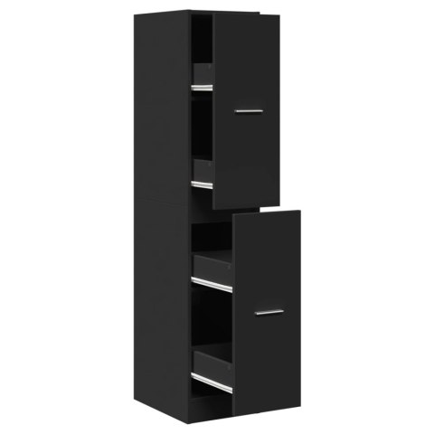 Szafka apteczna, czarna, 30x41x144,5cm, materiał drewnopochodny Szafka apteczna, czarna, 30x41x144,5cm, materiał drewnopochodny