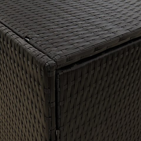 Szafka ogrodowa, czarna, 59x40x180 cm, rattan PE Szafka ogrodowa, czarna, 59x40x180 cm, rattan PE