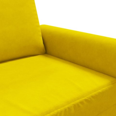  Sofa 3-osobowa, żółty, 180 cm, tapicerowana aksamitem