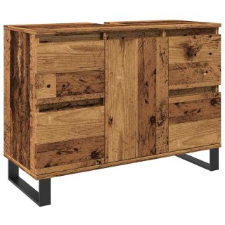  Szafka pod umywalkę łazienkową, stare drewno, 80x33x60 cm
