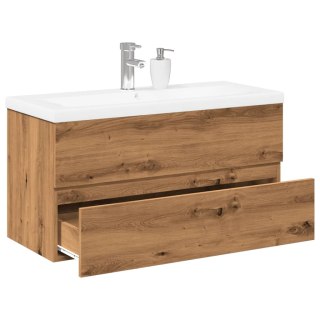  Szafka z wbudowaną umywalką, dąb artisan