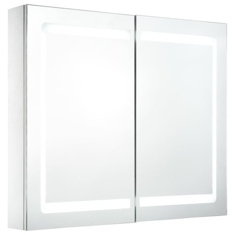 Szafka łazienkowa z lustrem i LED, 80 x 12,2 x 68 cm Szafka łazienkowa z lustrem i LED, 80 x 12,2 x 68 cm