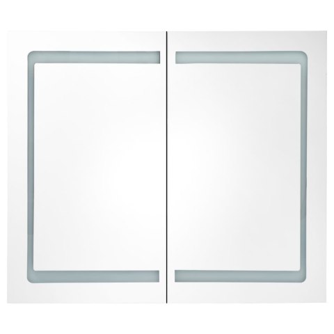 Szafka łazienkowa z lustrem i LED, 80 x 12,2 x 68 cm Szafka łazienkowa z lustrem i LED, 80 x 12,2 x 68 cm