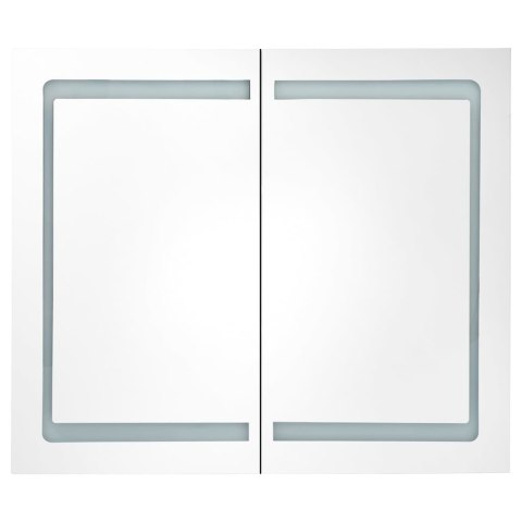 Szafka łazienkowa z lustrem i LED, 80 x 12,2 x 68 cm Szafka łazienkowa z lustrem i LED, 80 x 12,2 x 68 cm