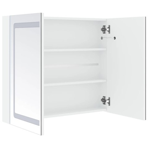 Szafka łazienkowa z lustrem i LED, 80 x 12,2 x 68 cm Szafka łazienkowa z lustrem i LED, 80 x 12,2 x 68 cm