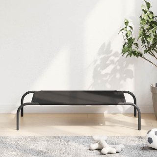  Podwyższone legowisko dla psa czarne 90x50x20 cm