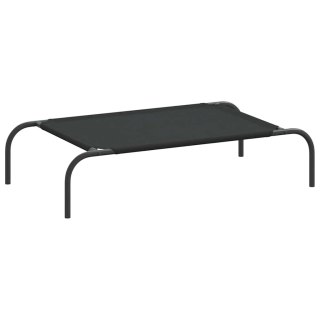  Podwyższone legowisko dla psa czarne 90x50x20 cm