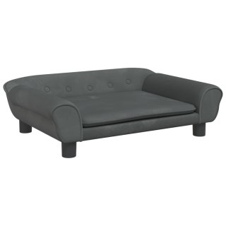  Sofa dla dzieci, ciemnoszara, 70x45x26 cm, aksamit