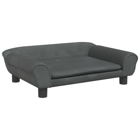 Sofa dla dzieci, ciemnoszara, 70x45x26 cm, aksamit Sofa dla dzieci, ciemnoszara, 70x45x26 cm, aksamit